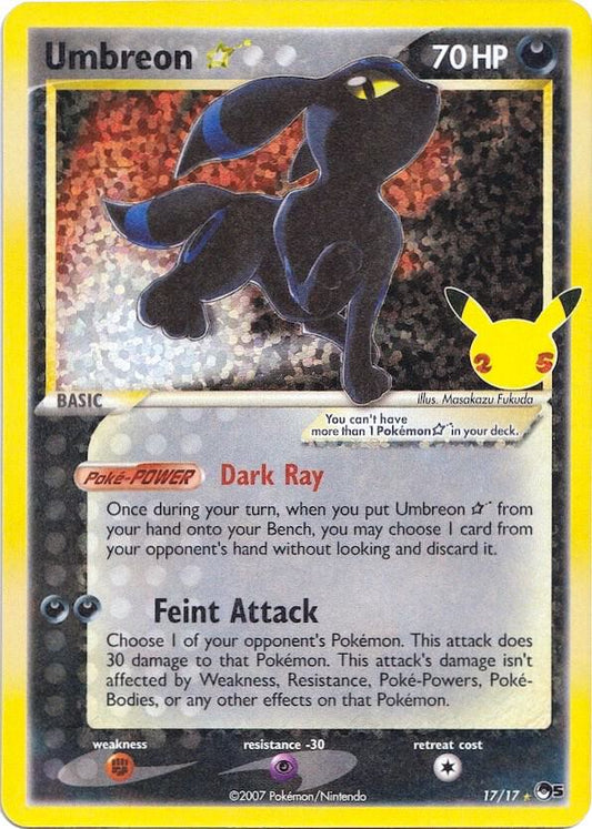 Umbreon Gold Star 17/17 Celebrations