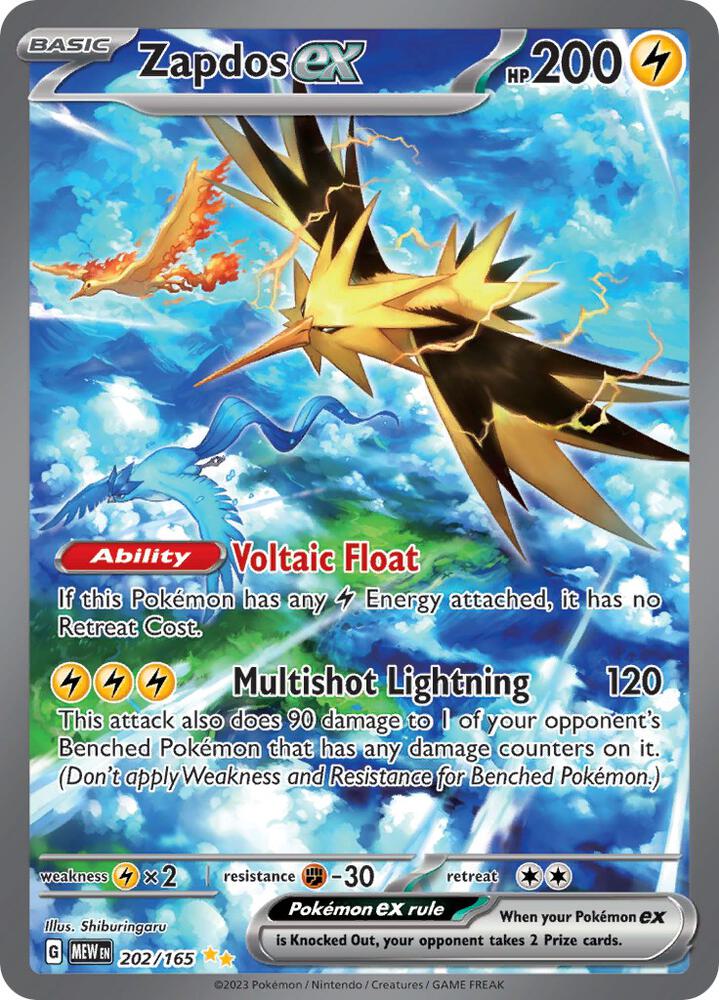 Zapdos ex 202/165